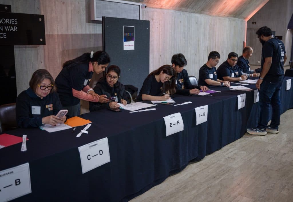 Volunteers at a BeerOps event