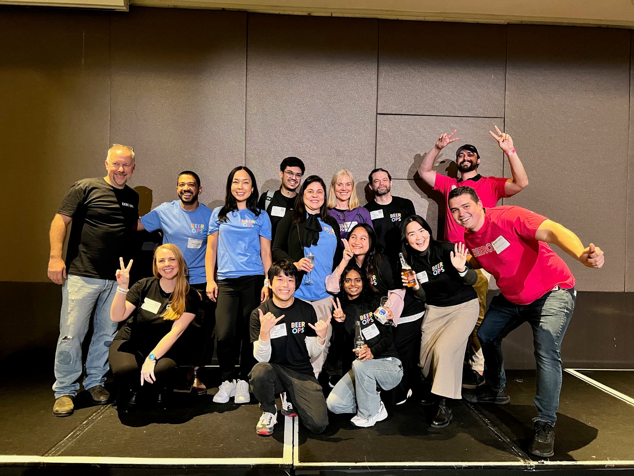 Volunteers at a BeerOps event